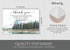 All Ewired Up Forest Funeral Thank You Cards Mountain Memorial Sympathy Cards, Nature-Inspired Bereavement Thank You