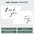 50 4 6 AZAZA PK Thank You Cards with Envelopes,Green Envelopes and Gold Stickers Thank You Notes,Minimalistic Thank You