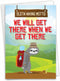 NobleWorks Cute Belated Birthday Card with Envelope, Funny Wild Animals and Pets, Birthday Greeting - Sloth Hiking