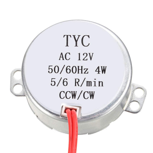 uxcell Electric Synchronous Motor - Turntable Motor AC 12V 50-60Hz, CCW/CW, 4W, 5-6RPM