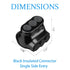 5 Pcs Insulated Connectors, Black Multi Splice Connector, 3 Ports Electrical Power Connector for 2-14 Wire Range