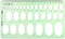 uxcell Geometric Drawing Template, Oval Style Measuring Ruler 20cm for Engineering Drafting