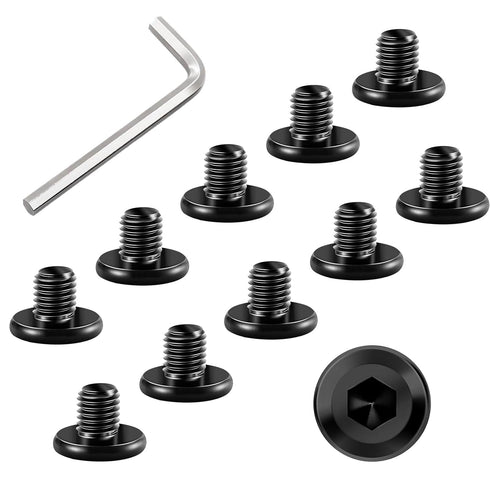 WYLWLS M6 x 10mm Bolt, 10 Pcs Per Set with 1 Hex Spanner,