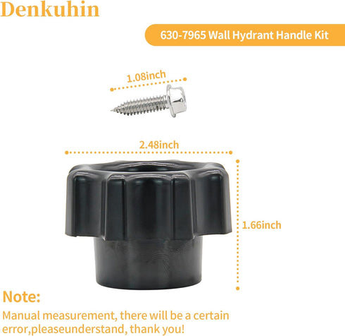 630-7965 Wall Hydrant Handle Kit, Compatible with Mansfield Wall Hydrants 300 400 500 Series