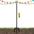 Sprimden 10ft String Light Poles for Outdoors, Outside Light Poles with 5-Prong Base,