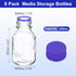 PATIKIL 8 Pack Reagent Media Storage Bottles, 250ml Borosilicate Glass Round Bottles with GL45 Blue Screw Cap