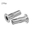 uxcell M6 Multi-Grip Rivet Nuts, 2pcs Pre-Bulbed Shank Flat Head Threaded Insert Nut for Construction & Industrial