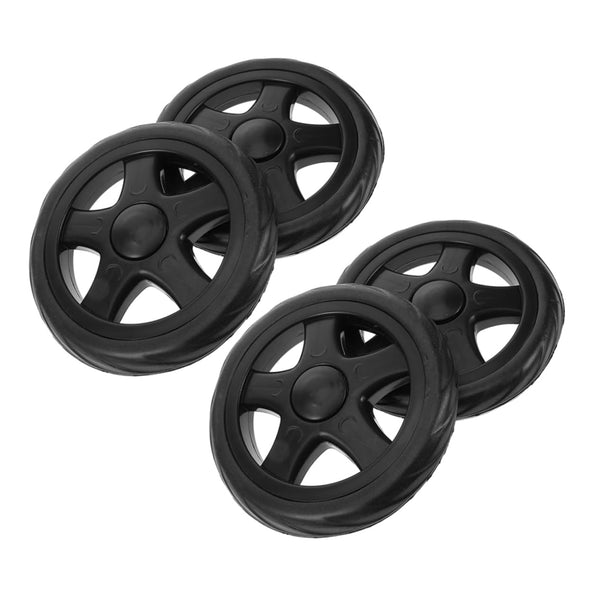 HEALLILY 4pcs Replacement Plastic Wheels for Folding Shopping Carts Sturdy Rolling Cart