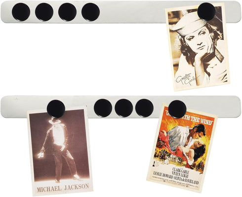 Magnetic Board Frameless Stainless Iron Strips, Magnetic Strips with Adhesive Backing, Memo Board with 10 Pcs Black