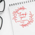 Packages 1-5/8" Pre-Inked Professional Thank You Stamp for Business & Personal Use | Elegant Custom Round Gratitude