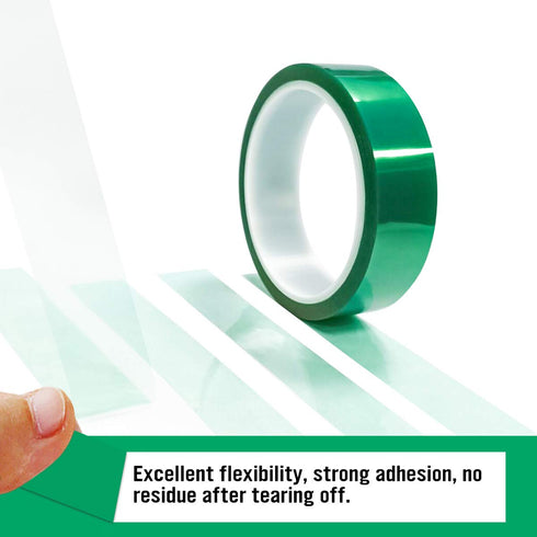 Powder Coating Tape, PET Tape with Silicone Adhesive, 2" x 36yd for Baking & Painting