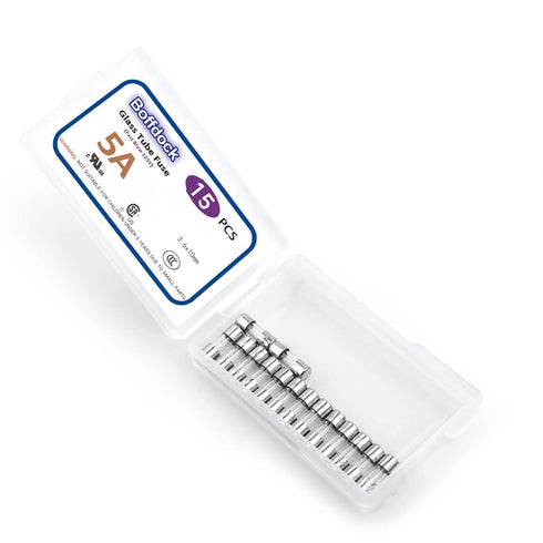 Boffdock 0.14 0.39 F5AL125V 5A 110V 125V 15 Strand(F5A) x Xmax Mini Fuse- UL Listed PCS Christmas Lights Fuse Quick