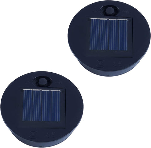 Solar Lantern Waterproof Lights Replacement Top, 2 Pack Decorative Garden Outdoor Lighting Solar Replacement Top (Warm