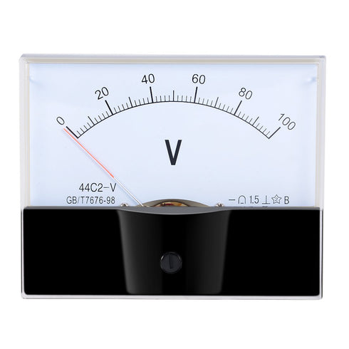 uxcell DC 0-100V Analog Panel Voltage Gauge, Volt Meter 44C2 with 1.5% Error Margin