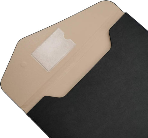 Enyuwlcm A4 File Folder Document Holder, Waterproof PU Leather Portfolio Envelope Case with Invisible Magnetic Closure,