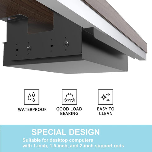 Beiyier Under Desk Sliding Drawer, Pull-out Storage Organizer for Office Desk or Table, Black