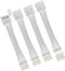 Litcessory 6-Pin to Cut-End Extension Connector for Nanoleaf Essentials Lightstrips (2in, 4 Pack, White)