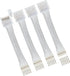 Litcessory 6-Pin to Cut-End Extension Connector for Nanoleaf Essentials Lightstrips (2in, 4 Pack, White)