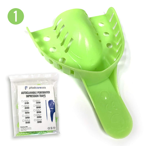 Autoclave Perforated Dental Impression Trays, Number 1 Large Upper, Bag of 12