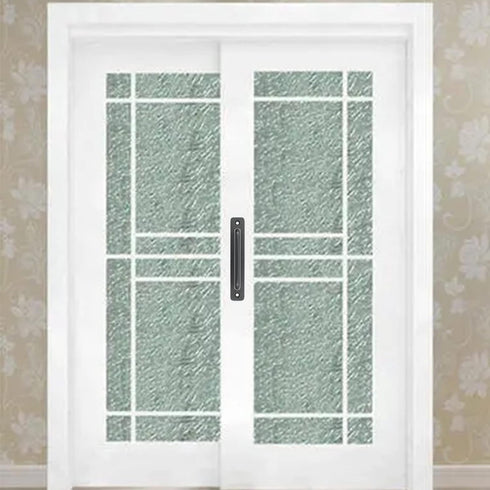2Pcs Aluminum Alloy Door Handle Pulls, Modern Sliding Door Hardware for Wooden, Glass, Metal Doors with Screws