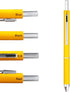 DUNBONG 4 in 1 Multicolor Pen, Metal Cased Multifunction Pen with 0.5mm Mechanical Pencil (Yellow)