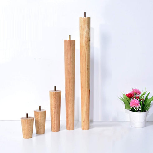 KDDEON M8 Legs,5-70cm,Replacement Cabinet,Set 4 (10cm/3.9in) Threaded Rod Straight Tapered Solid Wood Furniture