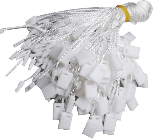 7 Inch 1000Pcs White Nylon Hang Tag String Snap Lock Pin Loop Fastener Hook Ties Tag Strings, Easy and Fast to Attach by Tangyinrd