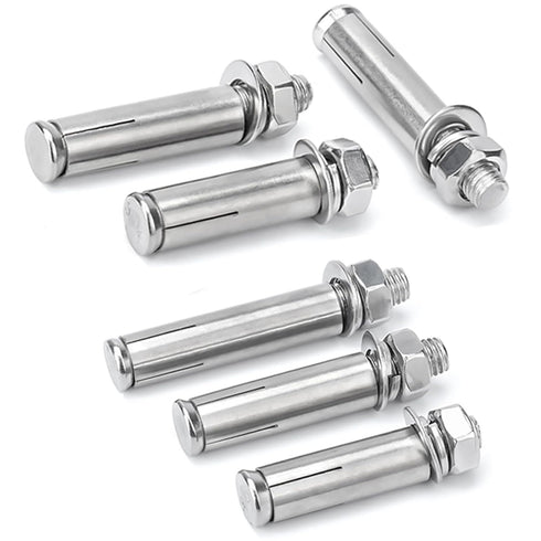 Expansion Bolts, 304 Stainless Steel External Hex Nut Expansion Screw Bolts, M8x60mm, 8Pcs