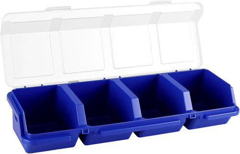 YUENPUN 6 4 Pcs Screw Organizer Box with Lid, Divider Compartments Tool Bin, Plastic Small Part Storage Screw Box