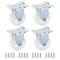 PATIKIL 2" Rigid Caster Wheels, 4 Pack Silent Fixed Plate Casters with
