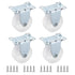 PATIKIL 2" Rigid Caster Wheels, 4 Pack Silent Fixed Plate Casters with