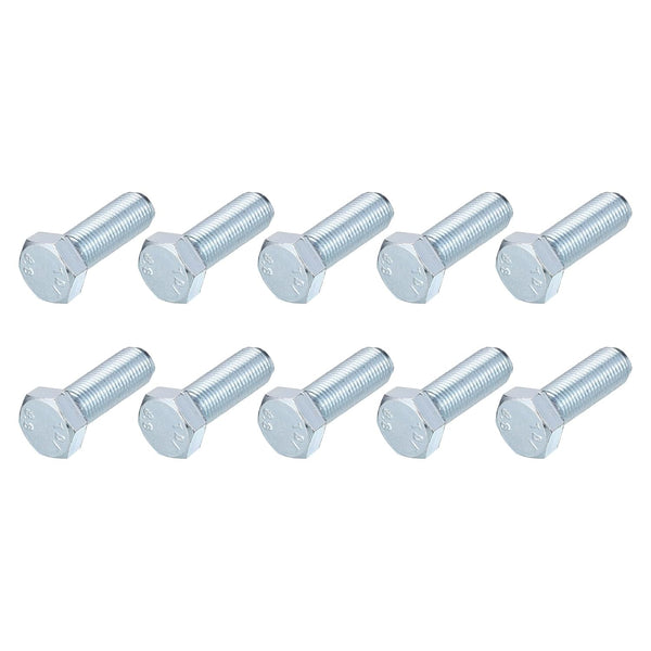 Hex Bolts (M14-1.5x40mm) 10Pcs, 8.8 Grade Carbon Steel Zinc Plated Fully Threaded Hex Head Screw Bolt for Furniture