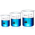 Sturdy Glass Beakers, 3 Sizes of 500ml, 1000ml, 2000ml, 3.3 Borosilicate Griffin Low Form with Printed Graduation