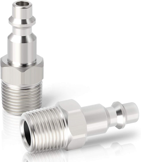 GASHER 1/4-Inch NPT Male Industrial Air Plug,1/4-Inch High Flow Pneumatic Plugs 300PSI (20-Pack) by GASHER