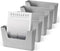 YOHOM 5 Pack Adhesive Files Holder, Wall Mount Mail Organizer, Small Grey Rack for Office, Home, Coffee Shop