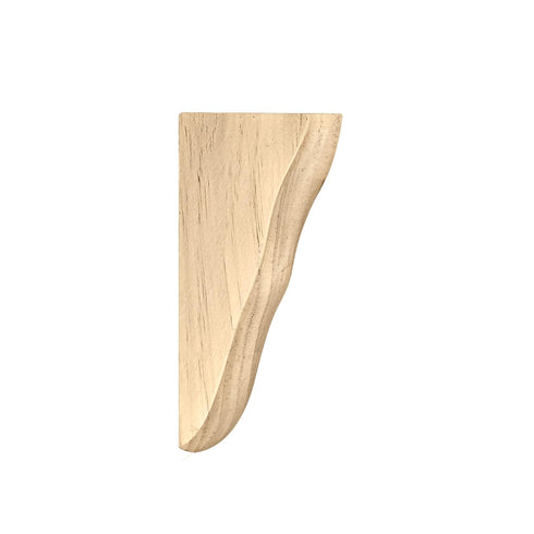 WADDELL Pine Corbel, 5" Height x 3" Depth x 3/4" Thick, Decorative for Countertops & Shelves