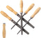 High Carbon Steel File Set with Wooden Handles, 5 Pieces Rasp File for Metal, Wood, Plastic