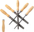 High Carbon Steel File Set with Wooden Handles, 5 Pieces Rasp File for Metal, Wood, Plastic