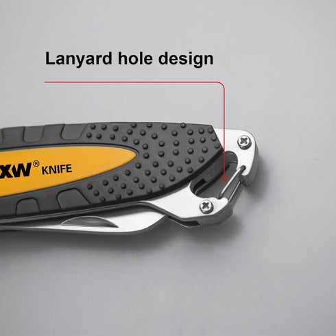 Folding Linoleum Flooring & Roofing Knife - Lock-back Electrician Knife with Hawkbill Blade for Wire Stripping