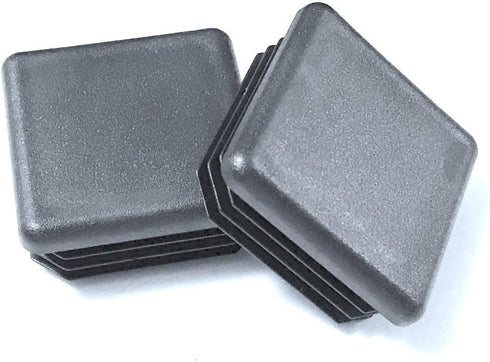 2" Black Plastic Plugs for Square Tubing by Caplugs, Package of 4