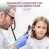 MeddSight 3X 10 6 Otoscope with Light, Fibre Optic Ear Scope for Kids & Adults, Zoom Magnifying Glass, LED Ear