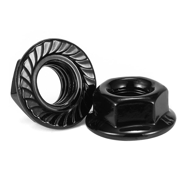 SG TZH M6 x 1.0mm Serrated Flange Hex Lock Nuts 100Pcs 304 Stainless Steel