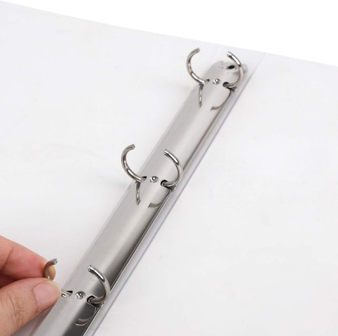 PP Hardcover 4 6 9 Ring Binder/Organizer/Planner for Inserted Sheets, Spiral Refill Paper, School Office Supplies (A4-4