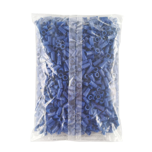 HS Blue Electrical Wire End Connectors, 1000 Pack Small Twist-on Wire Nuts, 22-14 AWG, P2 Type Screw Terminals