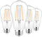 PARTPHONER LED Light Bulbs, 4 Pack, Dimmable Vintage Edison Bulb, E26 60W Equivalent, Warm White 2700K