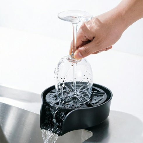 AUNMAS Glass Rinser for Kitchen Sinks, High Pressure Cup Washer Cleaner Sink Attachment Washer Baby Bottle, Glass Cup