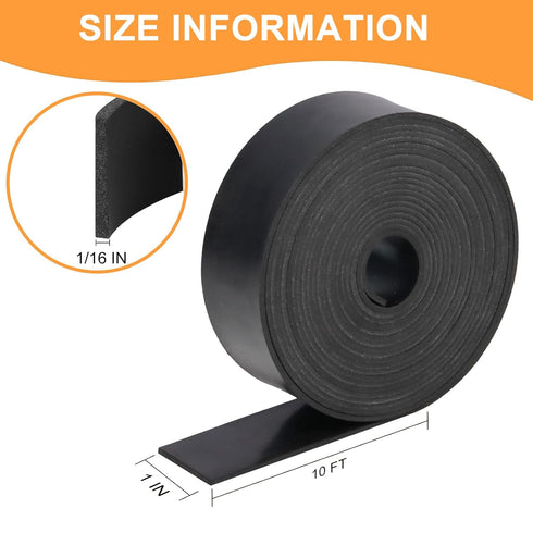Neoprene Rubber Sheet, Solid Rubber Seal Strips for DIY Gasket Materials, Oil-Resistance, Anti-Slip