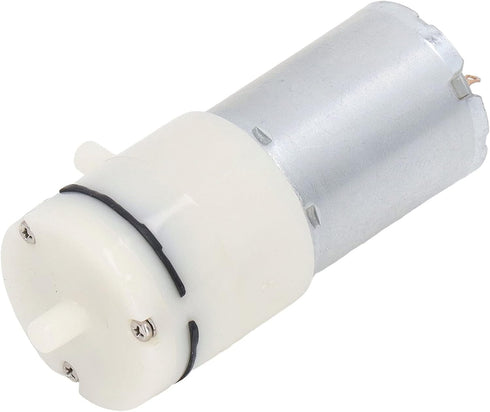 Miniature Vacuum Pump, DC Air Diaphragm Pump with 90 Degree Angle Air Ports, White (DC6V)