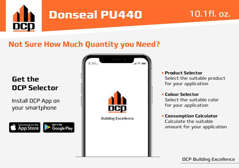 DCP Donseal PU440 Polyurethane Concrete Sealant, Non-Sag Caulking for Concrete Expansion Joints, 10.1 fl. oz