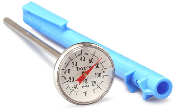 Taylor Bi-Therm Standard Grade Instant Read Bi-Metal Thermometer, 5-Inch Stem, -40 to 120-Degrees F